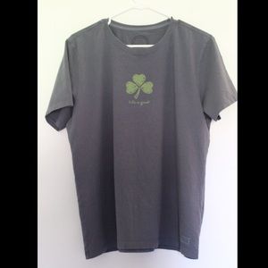 Dark grey Life is good tee! Women’s large